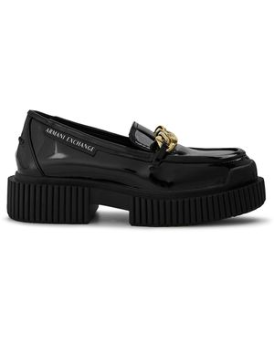 ARMANI EXCHANGE Ax Loafer Patent - Black