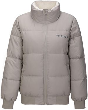 Firetrap Ladies Bomber Jacket in Grey Lyst UK