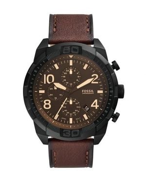 Fossil Bronson Brown Chronograph Watch Fs5875 - Black