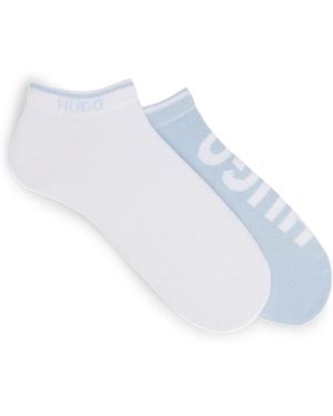 HUGO 2 Pack Logo Ankle Socks - White