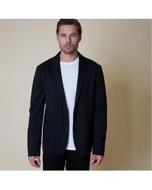 Threadbare Luxe Jersey Single Breasted Tailored Blazer - Blue