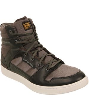 G-Star RAW Core 2 Spectrum Hi Top Trainers - Brown