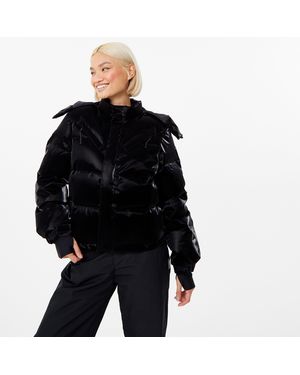Jack Wills Cropped Ski Puffer Jacket in Black Lyst UK