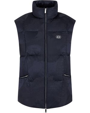 ARMANI EXCHANGE Camo Gilet - Blue