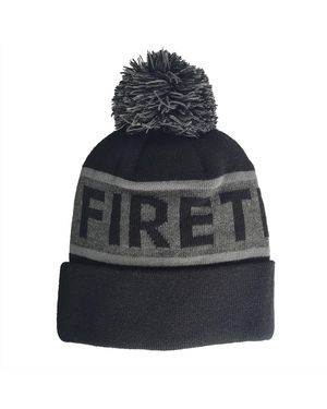 Firetrap Text Bobble Hat - Grey