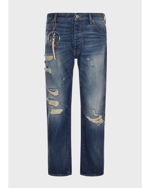 Emporio Armani Ripped Jeans Sn99 - Blue