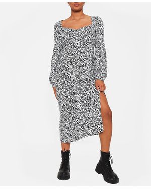 I Saw It First Isawitfirst Printed Midaxi Dress - Grey