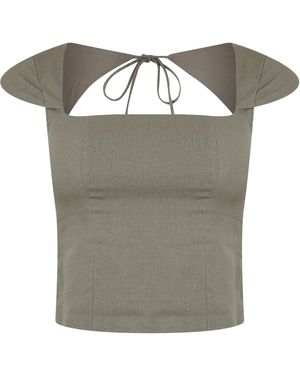 Jack Wills Jw Cap Sleeve Blouse - Green