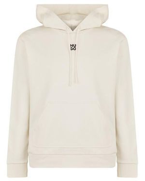 HUGO Logo Hoodie - White