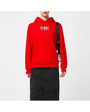 Tommy Hilfiger Essential Logo Hoodie in White Lyst UK