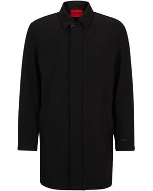 HUGO Water Repellent Car Coat - Black