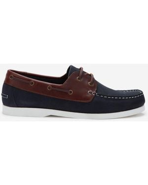 Jack Wills Leather Boat Shoes - Blue