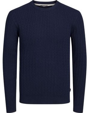 Jack & Jones Cable Knit Jumper - Blue