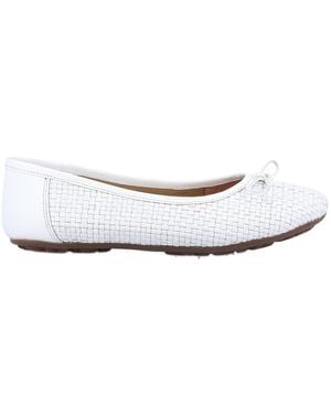 Hush Puppies Janelle Woven Ballerina - White