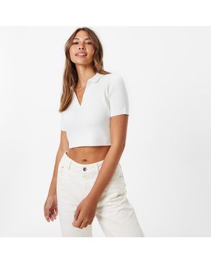 Jack Wills Jw Ribbed Polo Top - White