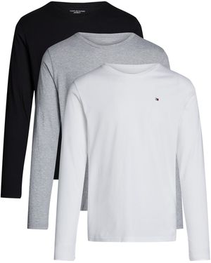 Tommy Hilfiger 3 Pack Of Long Sleeved Baselayer T Shirts - Black