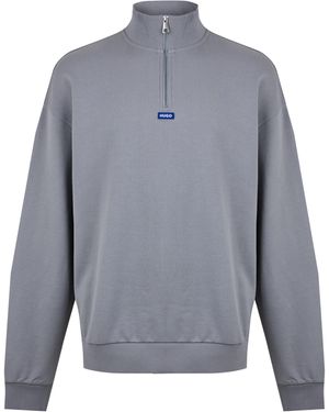 HUGO Kneelerquarterzip Sweatshirt - Grey