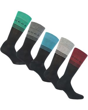 Nicce London Aviem 5 Pack Dress Socks - Blue