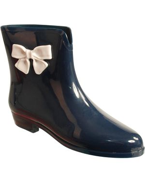 Mel Boot Bow Wellies - Blue