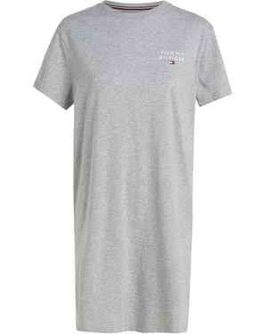 Tommy Hilfiger Short Sleeve Shirt Dress - Grey