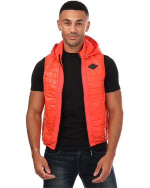 Replay Recycled Nylon Gilet - Red