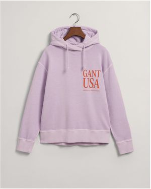 GANT Sunfaded Usa Hoodie - Purple