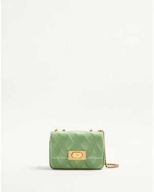 Valentino Garavani Quiltie 67 Small Satin Shoulder Bag - Green