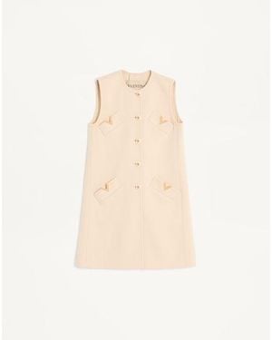 Valentino Gilet En Compact Drap Femme - Neutre