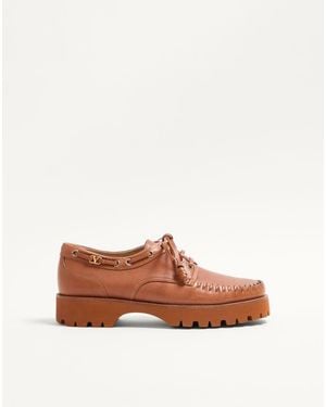Valentino Garavani Lord Chunky Buffalo Boat Shoe - Brown