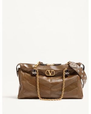 Valentino Garavani Panthea Shoulder Bag - Brown