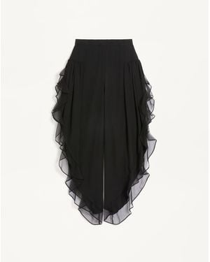 Valentino Georgette Balloon Trousers - Black