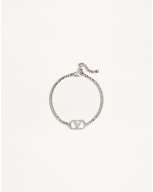 Valentino Garavani Vlogo Signature Metal Bracelet - Natural