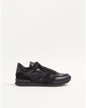 Valentino Garavani Camouflage Noir Rockrunner Trainer - Black