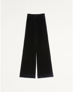 Valentino Velvet Pants - Black