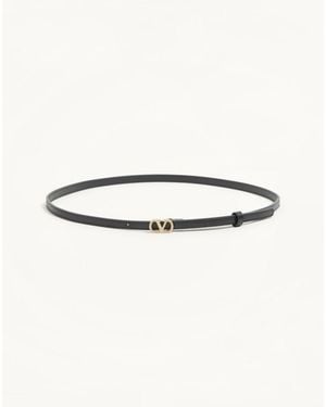 Valentino Garavani Vlogo Signature Belt - Natural