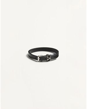Valentino Garavani Ovalette Calfskin Bracelet - White