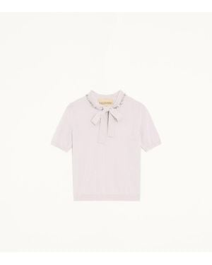 Valentino Embroidered Wool Sweater - Pink