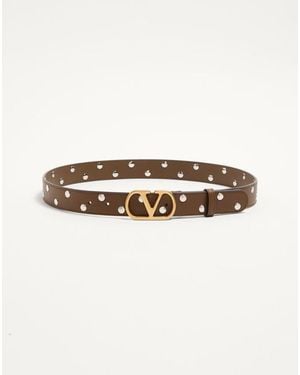 Valentino Garavani Vlogo Signature Belt - Natural