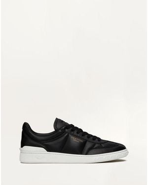 Valentino Garavani Upvillage Low Top Nappa Leather Trainer - Black