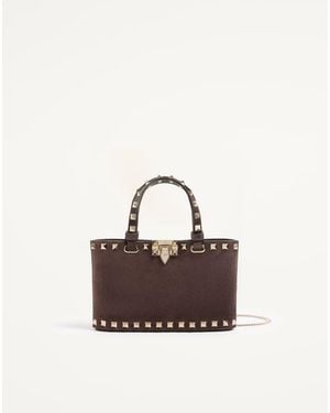 Valentino Garavani Rockstud Mini Suede Shopping Bag - Multicolour