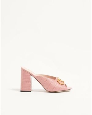 Valentino Garavani Vlogo Signature Slide Sandal - Pink