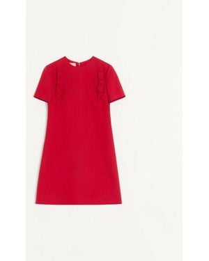 Valentino Crepe Couture Short Dress - Red