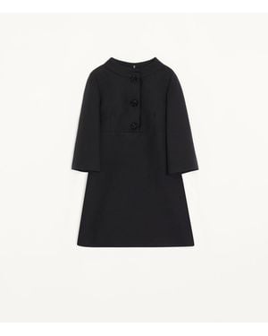 Valentino Crepe Couture Short Dress - Black