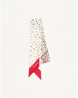 Valentino Garavani Little Stars Starry Silk Bandeau Scarf - White