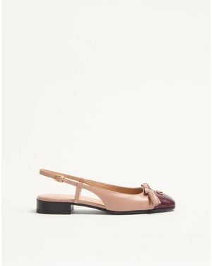 Valentino Garavani Valet Du Roi Kid Slingback Ballerina 25Mmm 35.5 - Natural