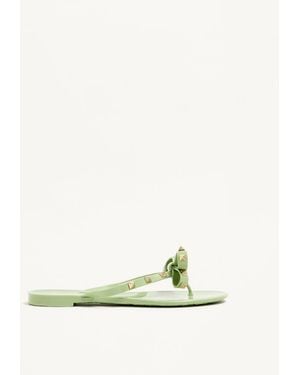 Valentino Garavani Rockstud Rubber Slipper 35 - Natural