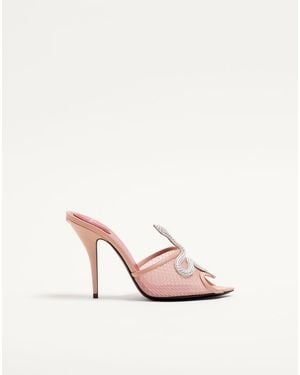 Valentino Garavani Coeur Vipère Mesh Slide Sandal 105Mm 36 - Pink