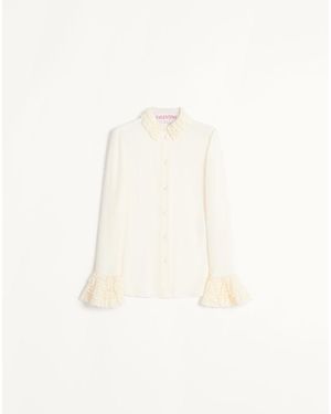 Valentino Georgette Blouse 36 - Natural