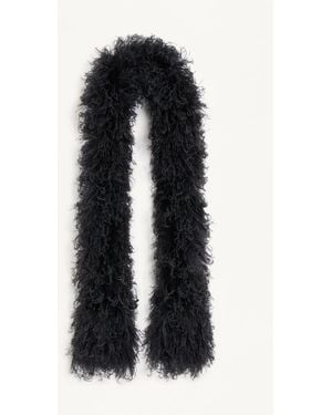 Valentino Garavani Feathers Scarf With Ostrich And Turkey Feathers - Black