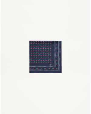 Valentino Garavani Cherryfic Silk Scarf - Blue